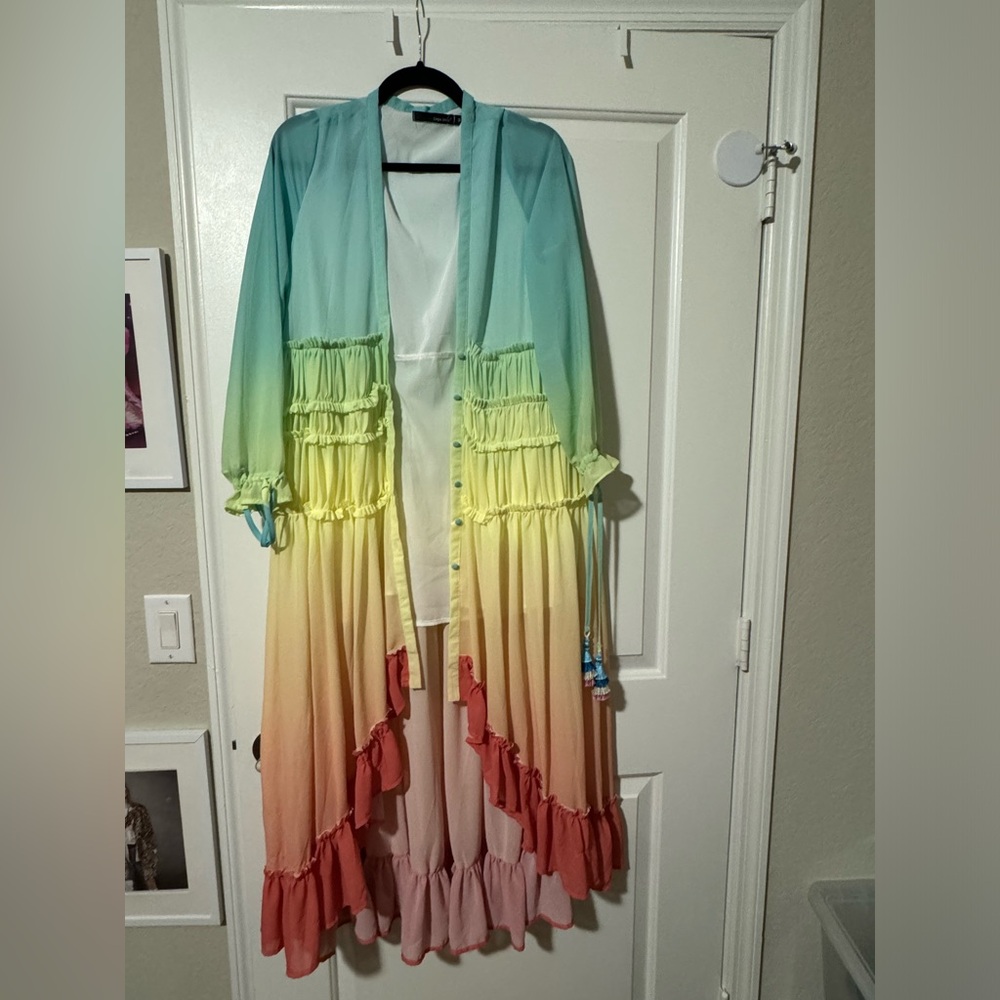 NWOT Boutique Ombré swim cover up / dress - size L